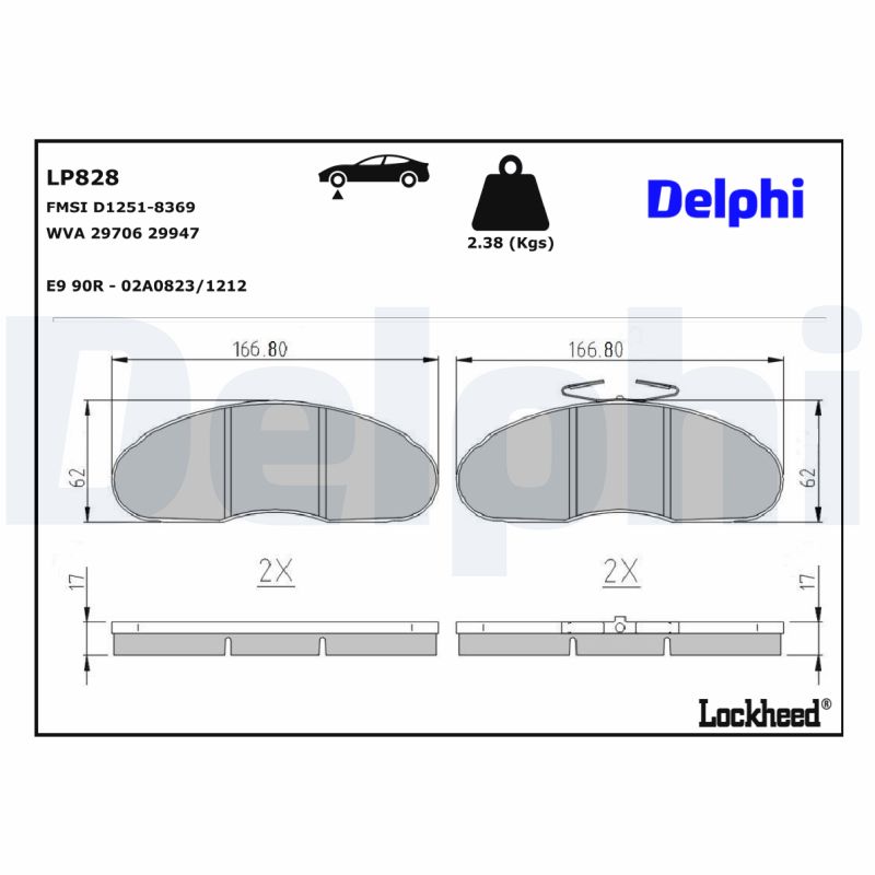 Remblokset Delphi Diesel LP828