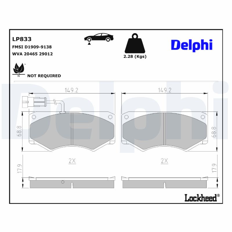 Remblokset Delphi Diesel LP833