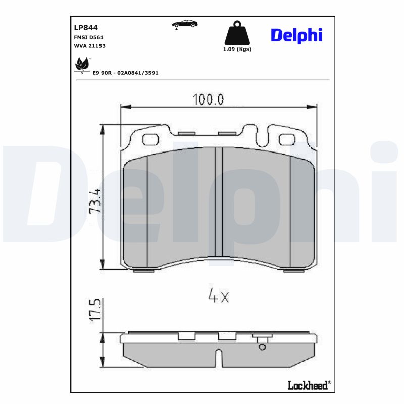 Remblokset Delphi Diesel LP844