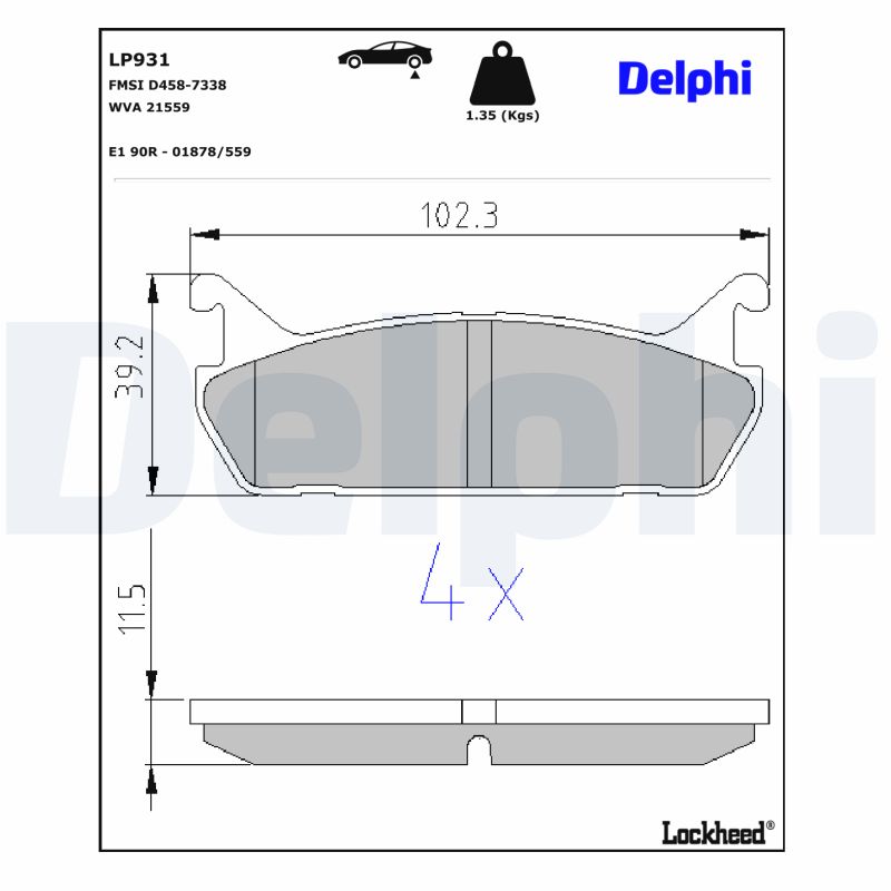 Remblokset Delphi Diesel LP931
