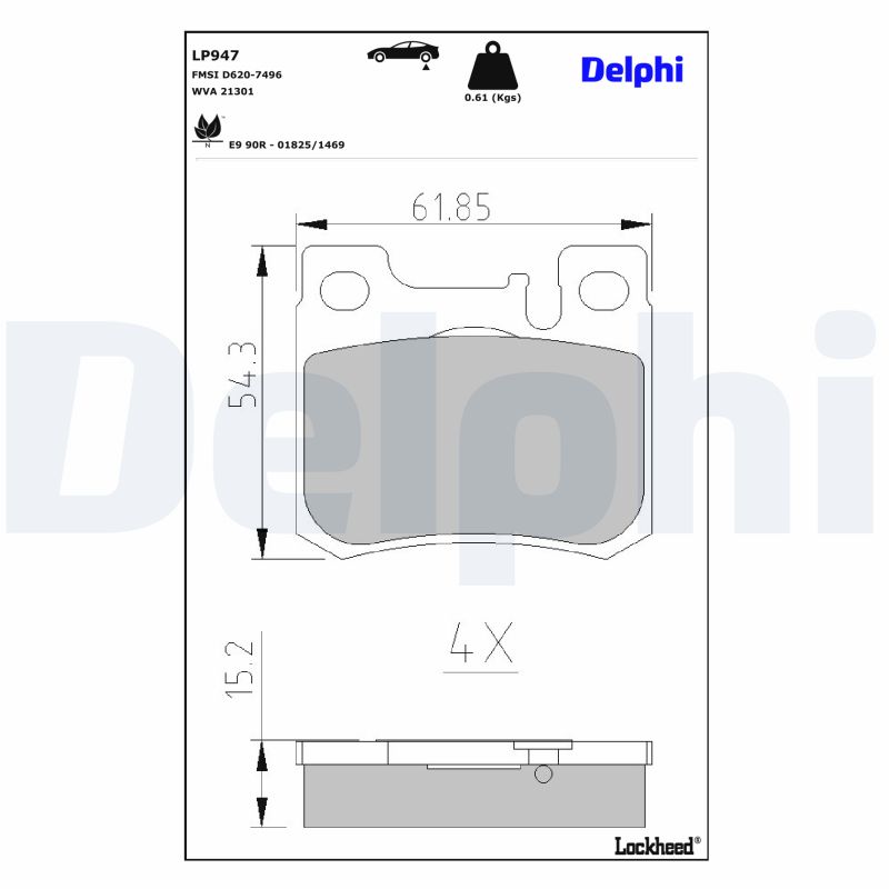 Remblokset Delphi Diesel LP947