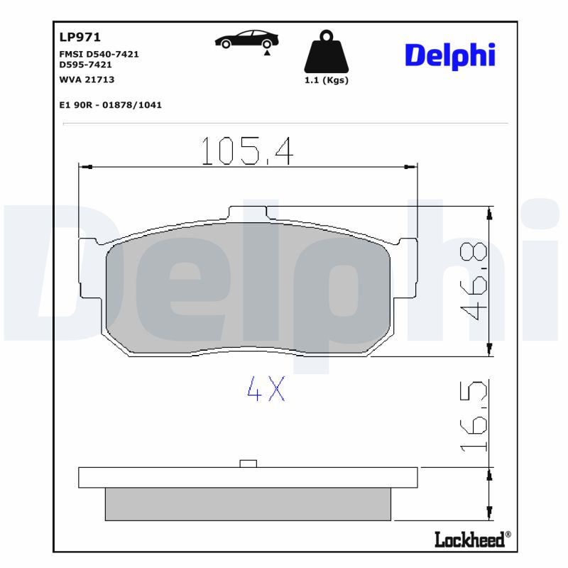 Remblokset Delphi Diesel LP971