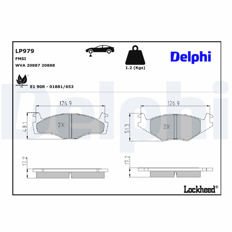 Remblokset Delphi Diesel LP979