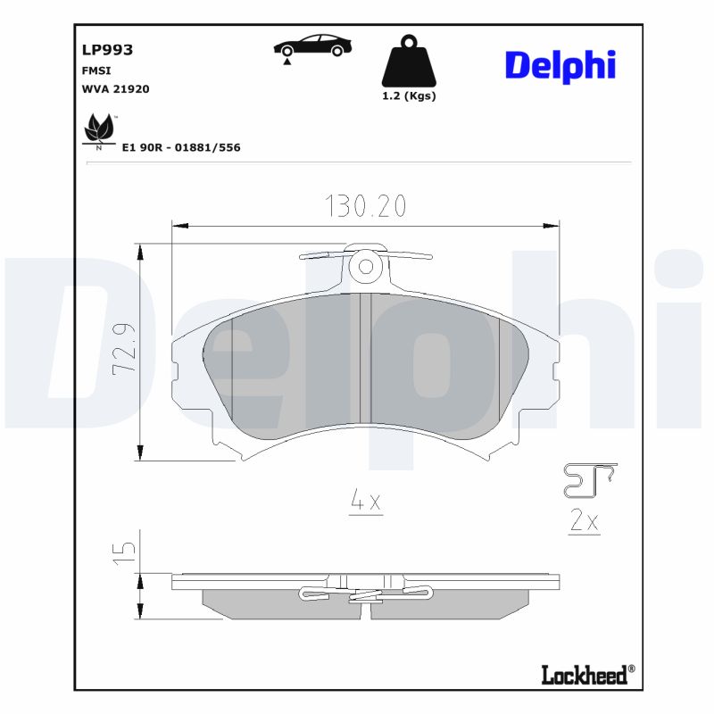 Remblokset Delphi Diesel LP993