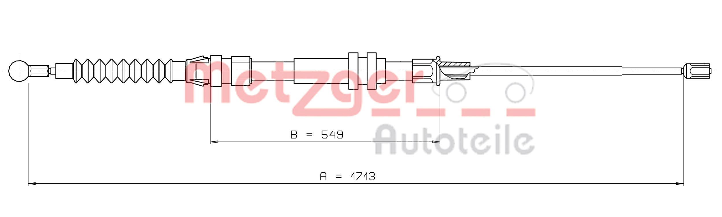 Handremkabel Metzger 10.7432