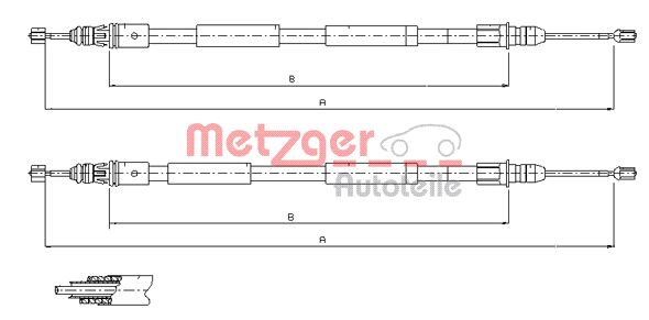 Handremkabel Metzger 11.6771