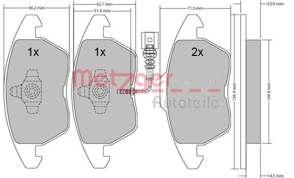 Remblokset Metzger 1170007