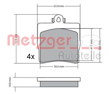 Remblokset Metzger 1170016