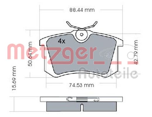 Remblokset Metzger 1170022