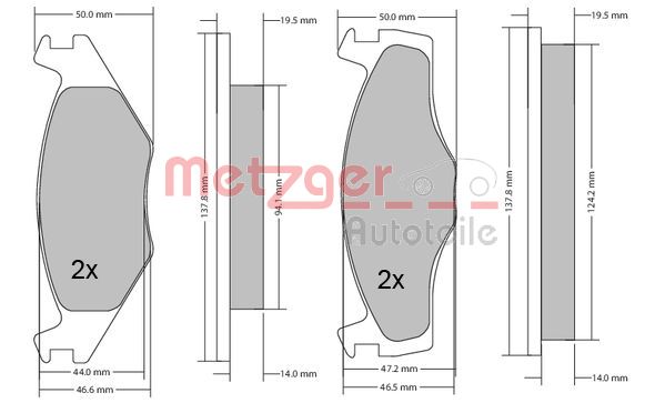 Remblokset Metzger 1170033