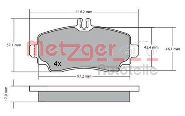 Remblokset Metzger 1170041