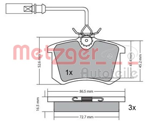 Remblokset Metzger 1170054