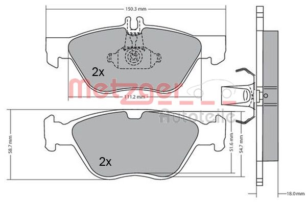 Remblokset Metzger 1170065