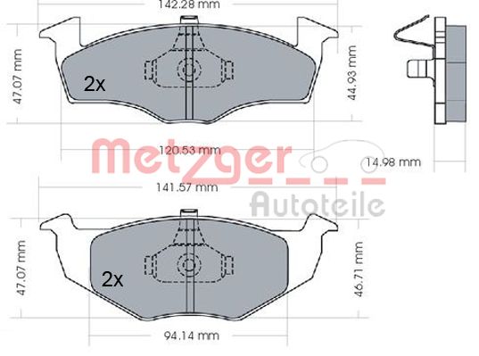 Remblokset Metzger 1170072