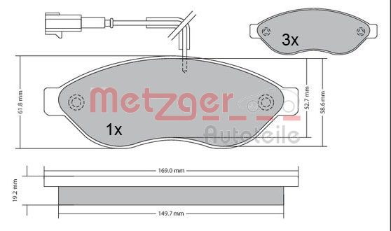 Remblokset Metzger 1170073