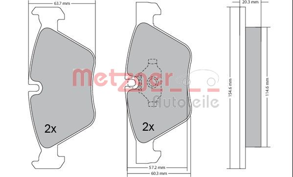 Remblokset Metzger 1170078