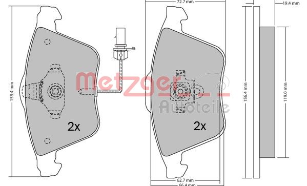 Remblokset Metzger 1170099