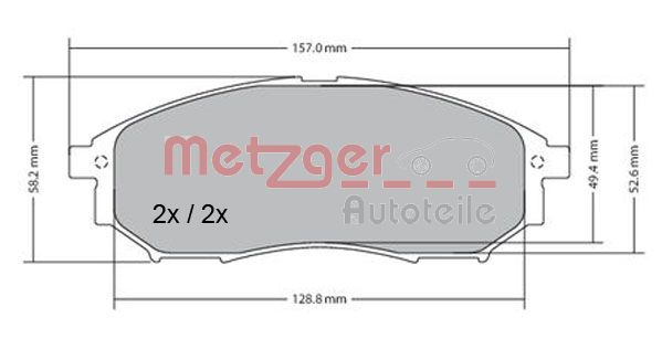 Remblokset Metzger 1170101