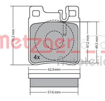 Remblokset Metzger 1170123