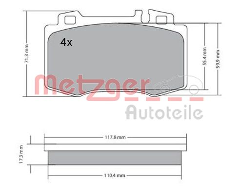 Remblokset Metzger 1170137