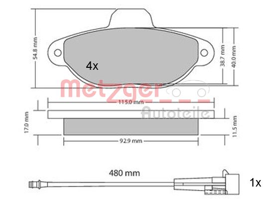 Remblokset Metzger 1170140