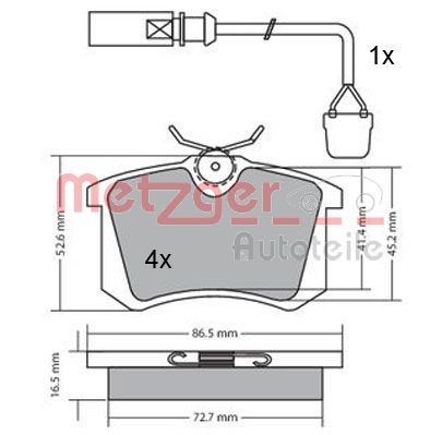 Remblokset Metzger 1170174