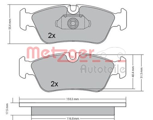 Remblokset Metzger 1170177