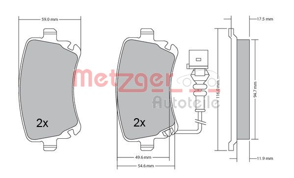 Remblokset Metzger 1170190