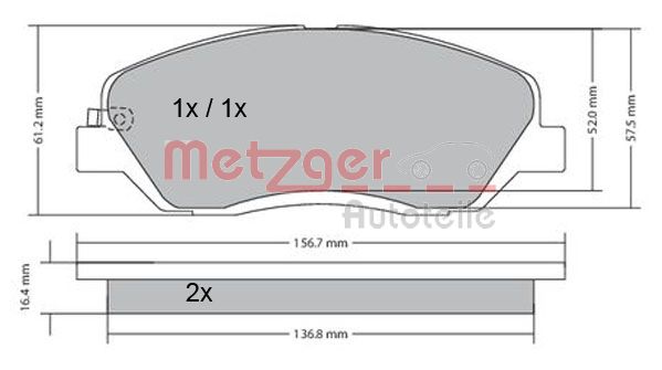 Remblokset Metzger 1170205