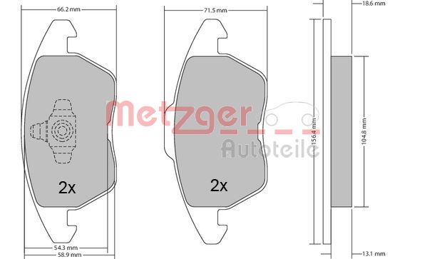 Remblokset Metzger 1170211