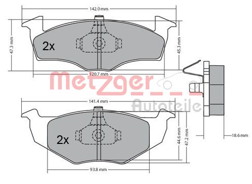 Remblokset Metzger 1170217