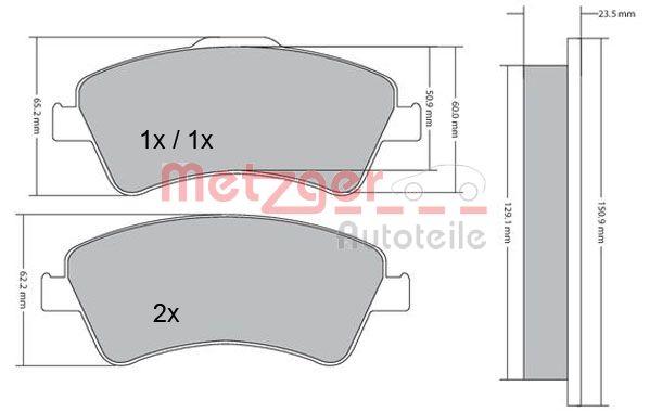 Remblokset Metzger 1170220