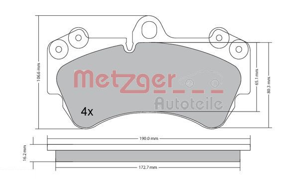 Remblokset Metzger 1170242