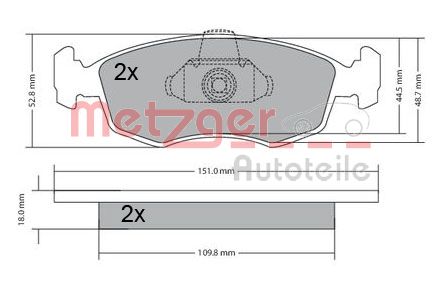 Remblokset Metzger 1170249