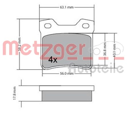 Remblokset Metzger 1170310