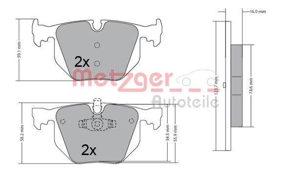 Remblokset Metzger 1170318