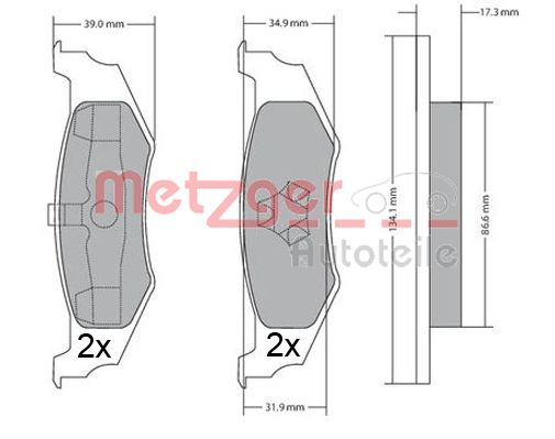 Remblokset Metzger 1170320