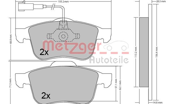 Remblokset Metzger 1170424