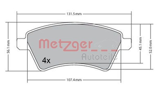 Remblokset Metzger 1170442