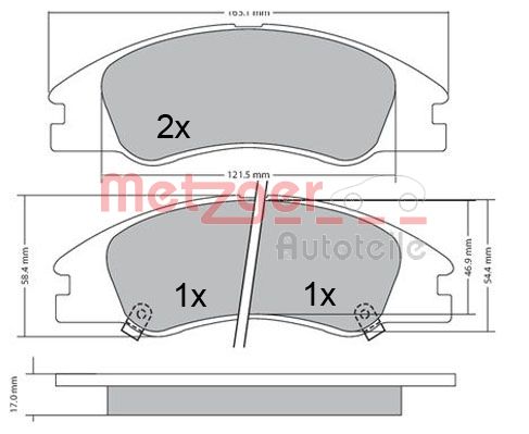 Remblokset Metzger 1170540