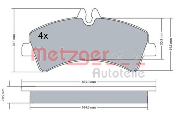 Remblokset Metzger 1170543