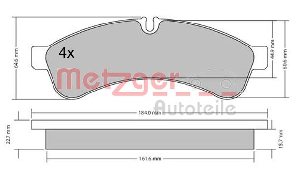 Remblokset Metzger 1170544