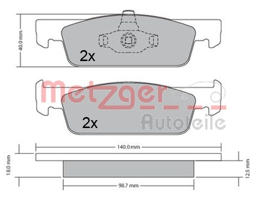 Remblokset Metzger 1170621