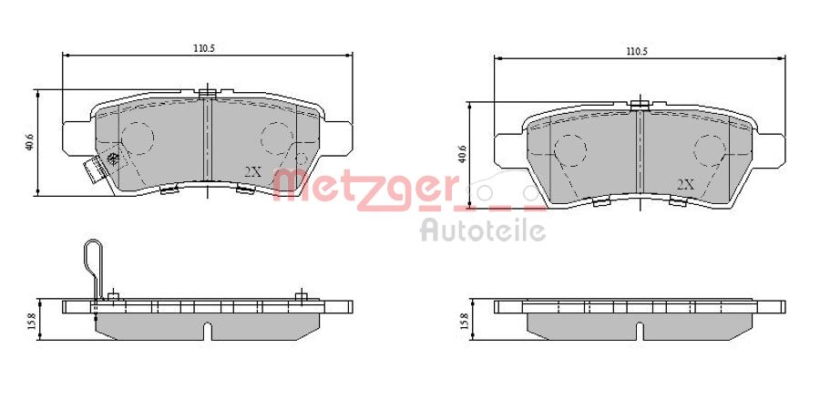 Remblokset Metzger 1170825