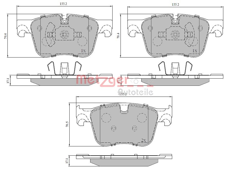 Remblokset Metzger 1170850