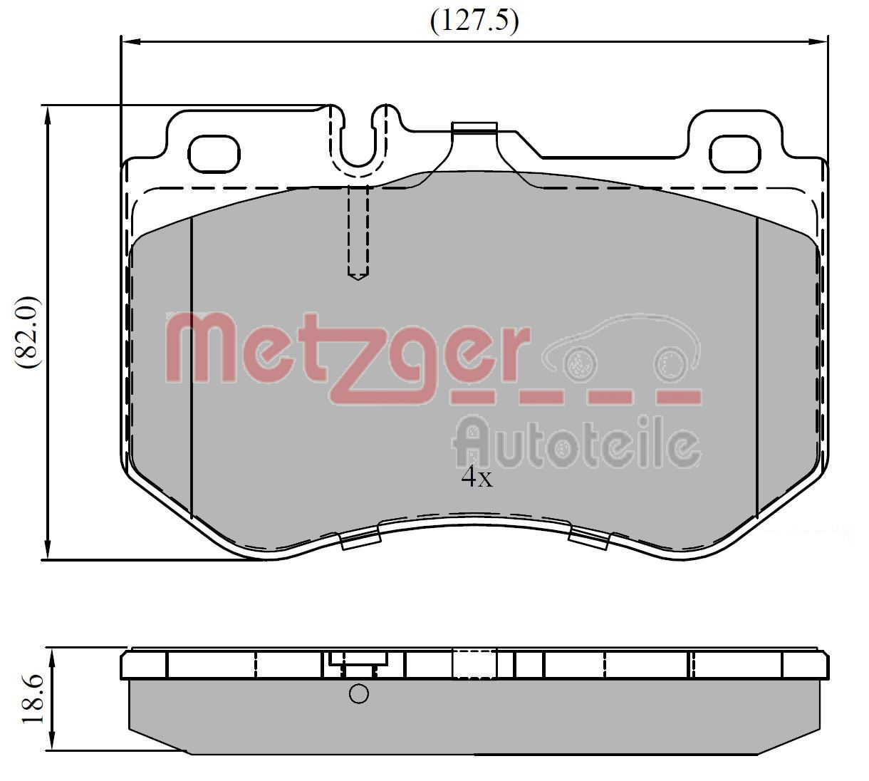 Remblokset Metzger 1170852