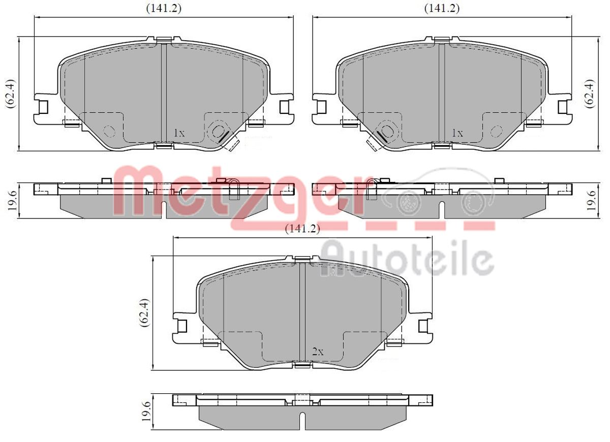 Remblokset Metzger 1170855