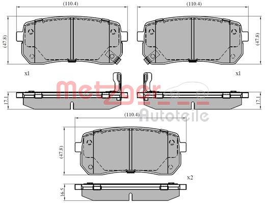 Remblokset Metzger 1170866