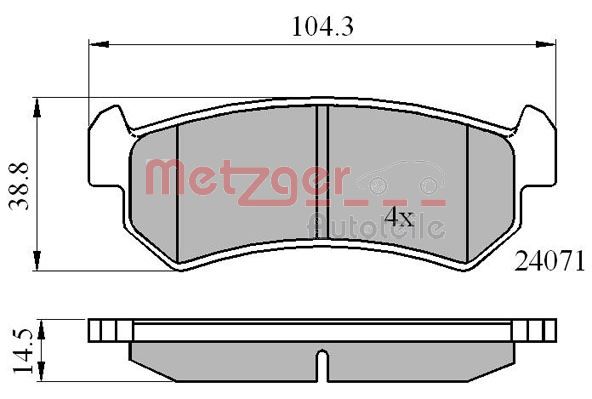Remblokset Metzger 1170869