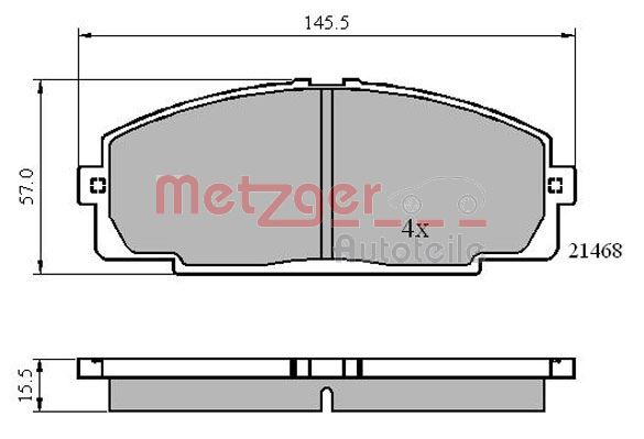 Remblokset Metzger 1170872